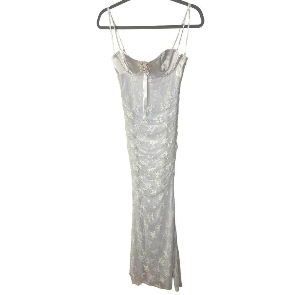 Majorelle Leonie Floral Lace Rosette Maxi Bridal Wedding Coquette Cocktail S - Picture 5 of 13